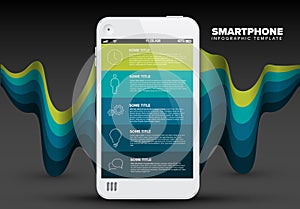 Vector smart phone infographic template