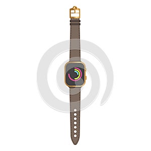 Vector smart watch shows activity app