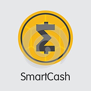 Smartcash Digital Currency - Vector Pictogram Symbol.