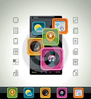 Vector smartphone icon