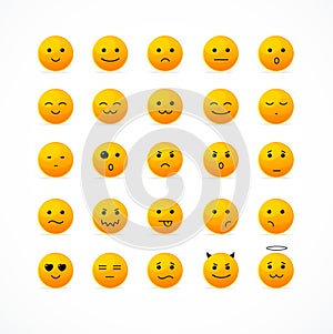 Vector smile icon set