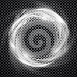 Vector smoke ring light effect with trasparency