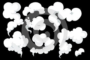 Vector smoke set special effects template.