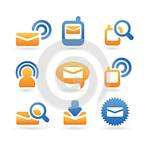 Vector sms mail icons