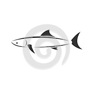 Vector Snakehead fish Black. illustration. logo. icon. symbol. on white background