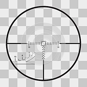 Vector sniper black finder target illustration