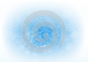Vector : Snow flake with blue background