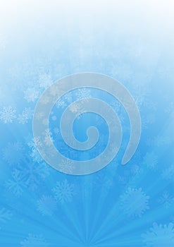 Vector : Snow flake with blue background