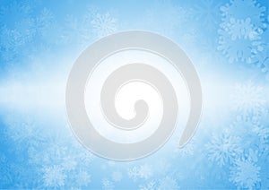 Vector : Snow flake with blue background