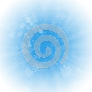 Vector : Snow flake with blue background