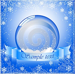 Vector of snow globe