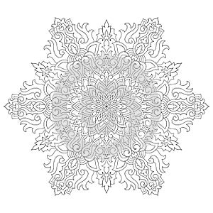 Vector Snowflake Colouring Page