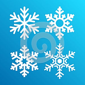 Vector snowflake icons