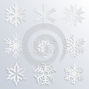 Vector snowflake icons