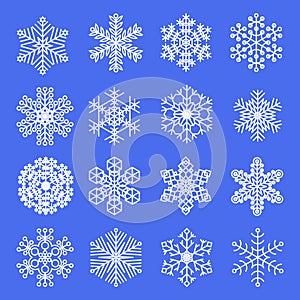 Vector snowflake set.