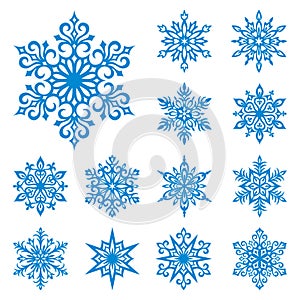 Vector snowflakes set photo