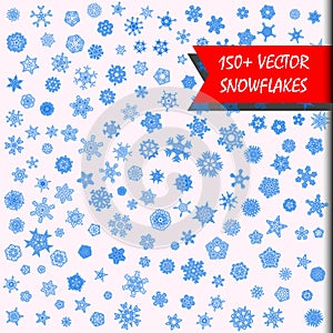 Vector snowflakes set.
