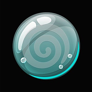 Vector Soap Bubble Isolated on black background