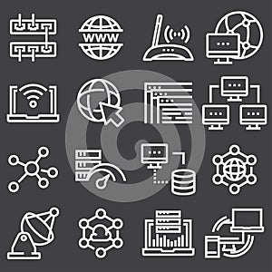 Vector social media and network icons set