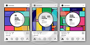 Colourful Vector Social Media Post Design For Instagram Feed photo