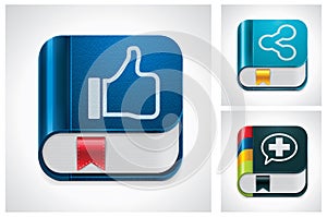 Vector social media sharing icon set