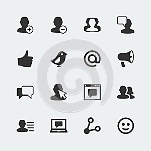 Vector social network icons set