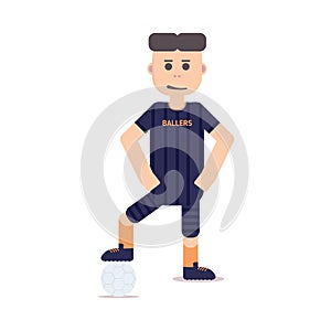 Vector socker player. Character for the game