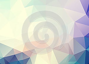 Vector soft blue pink triangles background