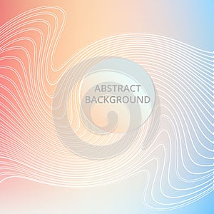 Vector soft color background of abstract waves. White elegant li