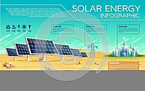 Vector solar energy industry infographics template