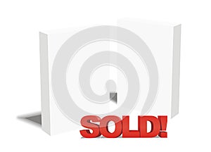Vector sold blank book template