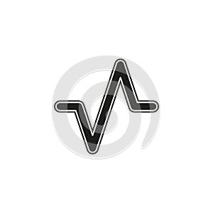 vector sound volume wave illustration, audio music icon