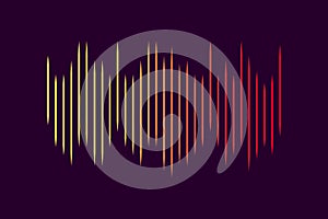Vector sound wave. Abstract technology background. sound wave purple orange for flyer design. Stock image