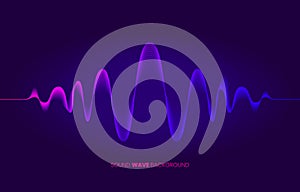 Vector sound wave background. Voice and sound recognition concept.