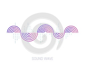 Vector Sound Wave. Colorful sound waves for party, DJ, pub, clubs, discos. Audio equalizer technology. Vector