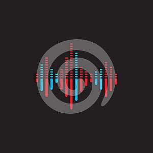 Vector sound wave icon