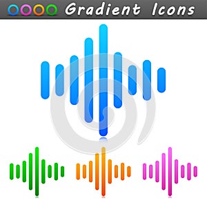 Vector sound wave symbol icon