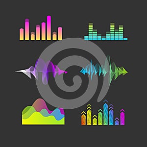 Vector Sound Waves Equalizer Set.