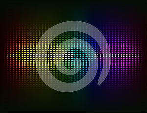 Vector sound waves Music colorful elements