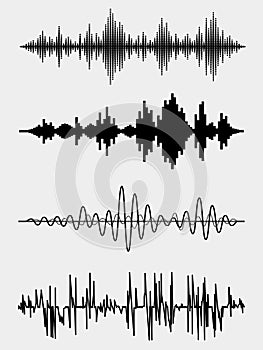 Vector sound waves photo