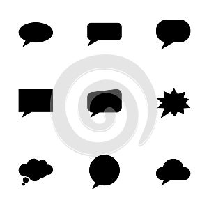 Vector speach bubbles icon set