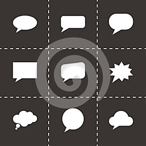 Vector speach bubbles icon set photo