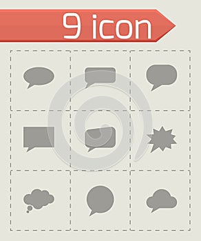 Vector speach bubbles icon set