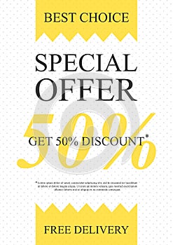 Vector Special Offer banner for online stores