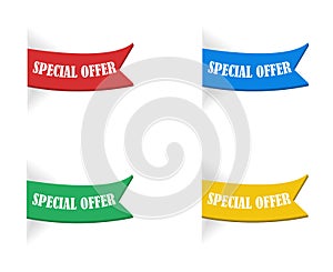 Vector special offer labels set