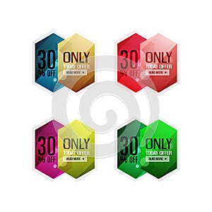 Vector special offer stickers and banners