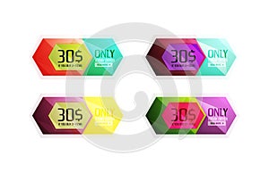 Vector special offer stickers and banners