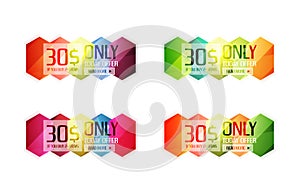 Vector special offer stickers and banners