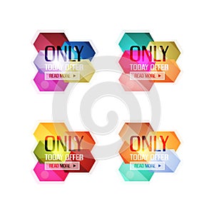 Vector special offer stickers and banners