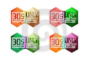 Vector special offer stickers and banners